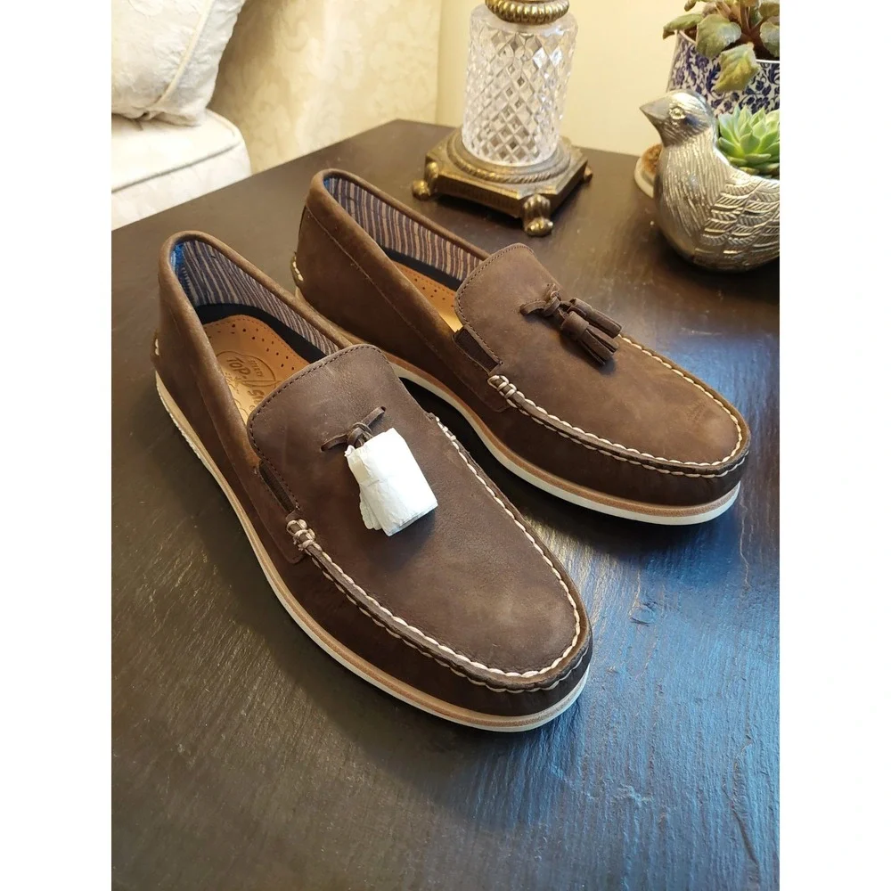 Sperry Men's Top-Sider AO Tassel Loafers/Boat Shoes Brown Suede Sz 9.5 NEW! $150